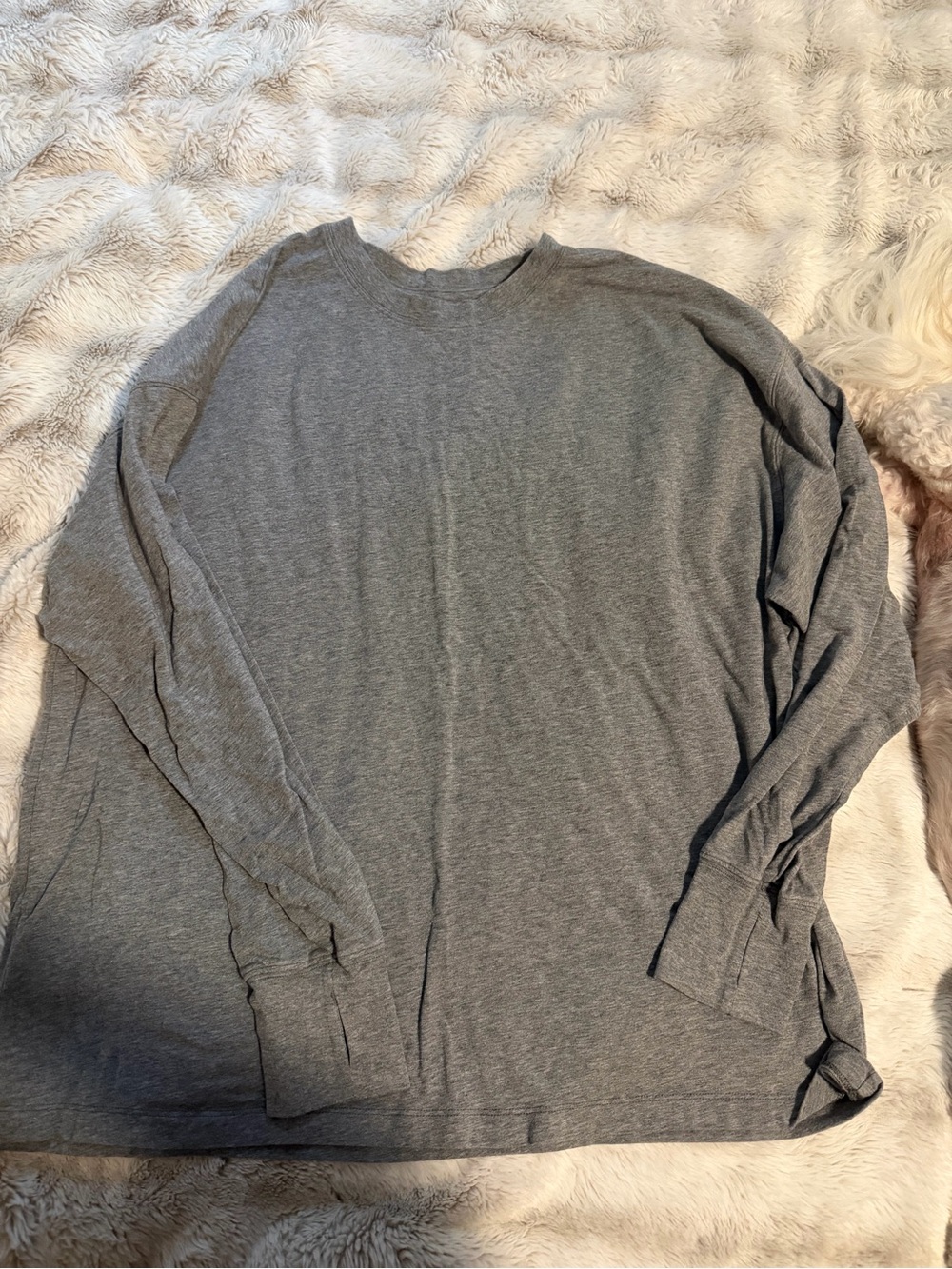 Women's Long-Sleeve Crewneck Tee - Gray